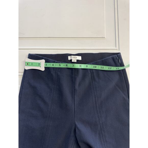 Vince Womens Tapered Pull On Pants Size Medium Navy Blue Stretch Side Zip - Picture 4 of 7
